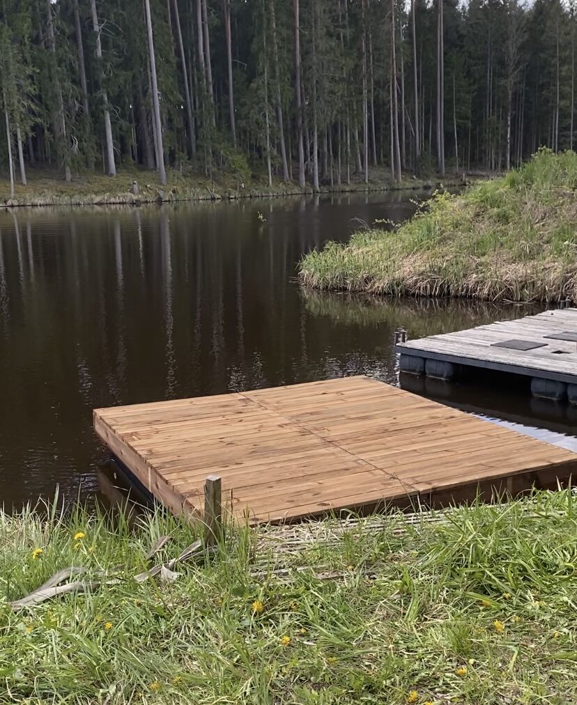 floating deck on the water