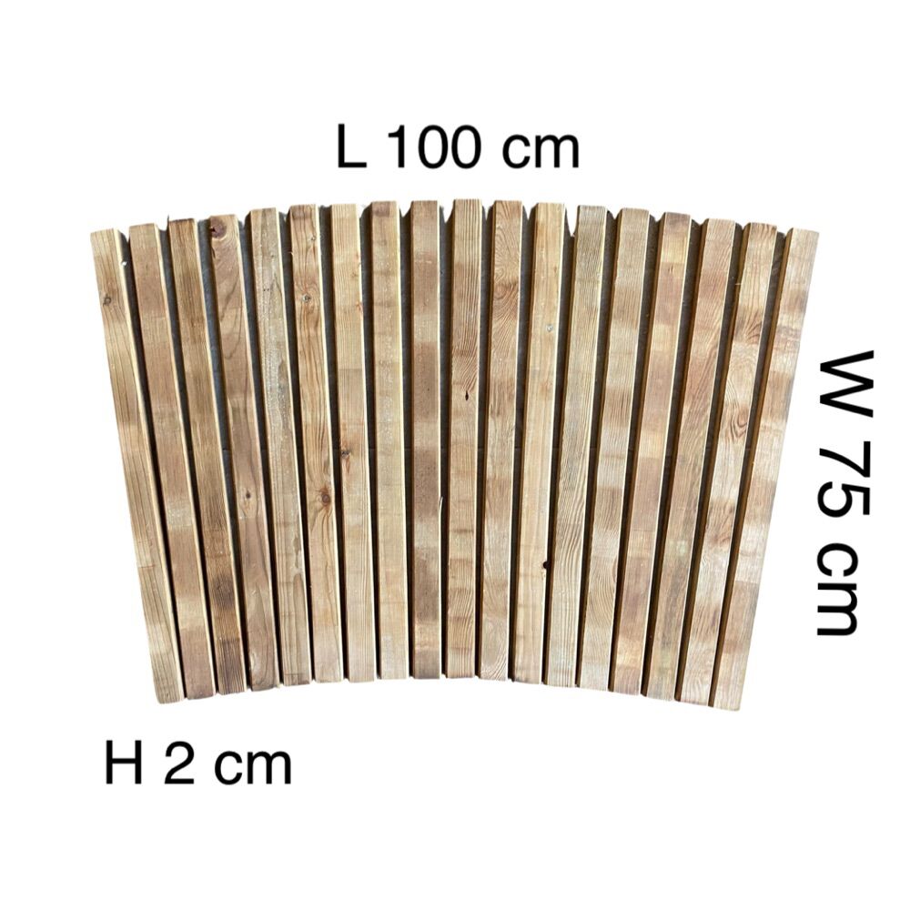 radius curve for walkways natural wood
